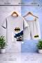Children's Batman Side Punch Printed Byk Printed Crew Neck T-Shirt - Shorts Set