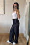 Glow Smoked Glittered Cyrstal Detail Loose Fit Cool Elastic Waist Lace-Up Shiny Sweatpants - 7