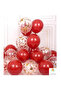 Red Gold Confetti Balloon Set 20-Piece Transparent Balloon Birthday Party Decoration - 2