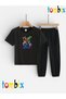 Avengers Heroes Printed T-Shirt and Sweatpants (Sweatpants with Pockets) Children's Top and Bottom Set