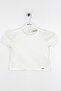 Ruffle Detailed Elastic Short Sleeve Girls' T-Shirt - 3