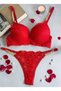 Sattens - Lace Chain Reinforced Bra Set - 3