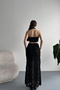 Women's Black Lace Detailed High Waist Lined Long Summer Elegant Skirt - 4