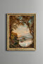 Sunset by the Lake – Vintage Patterned Frame – Slim Model