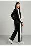 Women's Modal Tracksuit with White Side Stripes - 3