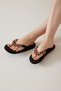 Summer Women's Black Colorful Beaded Floral Special Design Summer Flip Flops Beach and Pool Slippers - 2