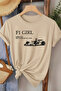 F1 Girls Printed Women's Cotton White T-Shirt