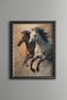 Running Horses – Vintage Patterned Frame – Slim Model