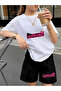 Pink Printed Soft Short Sleeve Top and Shorts Set
