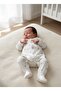 3-Piece Baby Romper Set with Booties, 100% Cotton, Floral Pattern, Long Sleeve, Newborn Hospital Release - 4