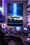 Sports Car-Lp1 Wall Covering Brilliant Quality Fabric Room Decor Tapestry Wall Carpet Gaming