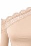 Women's Boat Neck Spanish Sleeve Lace Detailed Blouse - 3
