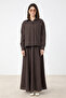 Reflective Skirt Set Brown - 2