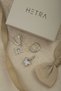 Silver Colored Zircon Stone Pole Star and Star Figured 3-Piece Hoop Earring Set - 3