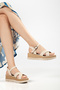 Wicker Cross Strap Detailed Casual Women's Sandals - 2