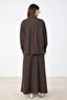 Reflective Skirt Set Brown - 4