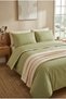 Floral Embroidered Double Duvet Cover Set 100% Cotton Premium Dowry Green 7 Piece Set Verda - 7