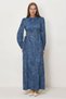 Denim Look Dress with Binding Details 46308