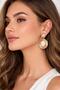 Vip Gold Detailed Dangle Stylish Earrings