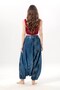 Authentic Summer Women's Tasseled Poplin Shalwar with Elastic Waistband Indigo Indg - 2