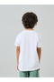 Boys White Dino Club Print T-Shirt - 4