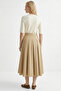 Crew Neck Short Sleeve Belted Pleated Regular Midi Dress - 3