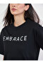 Black 100% Cotton Oversized T-Shirt with Slit and Badge Detail - 4