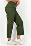 Women Regular Fit Solid Cargo Pants, Khaki - 4