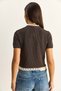 Women's Coffee Lace Detailed Buttoned Short Sleeve Knitwear Cardigan Th261022 60286095 - 6