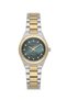 Milano Women's Green Dial Double Color Gold Silver Metal Band Stone Wristwatch 2 Years Warranty - 2