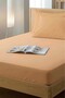 Light Orange Cotton Double Fitted Sheet 160X200