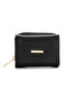 Women's Black Small Wallet with Zipper, Card Holder, Mini Wallet, Multi-Compartment, Stylish Leather Look - 3