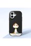 Black Silicone Case Compatible with iPhone 16 with Shock-Absorbing Camera Protections