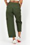 Women Regular Fit Solid Cargo Pants, Khaki - 2