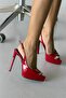 Heimdall Buckle Detailed Red Patent Leather - 4