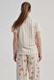 Women's Beige Lyc Suprem Short Sleeve Pajama Top - 4