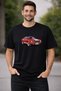 Unisex Oversize T-Shirt Mustang Printed 100% Cotton T-Shirt Comfortable Fit