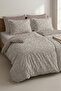 Rovena 100% Cotton Satin 200 Tc (80 Thread) Printed Family Size Duvet Cover Set - 2 Duvet Covers (7 Pieces)
