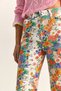 Women's White Blue Vintage Pattern High Waist Denim Trousers Dp251033 60286008 - 7
