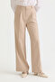 Single Pleat High Waist Palazzo Trousers Stone - 2