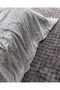Petrus Double 100% Cotton Coco Crep Printed Duvet Cover Set - Gray - 2