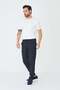 Navy Blue Pinstripe Jogger Sports Men's Trousers - 7