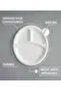 3-Compartment White Disposable Hard Plastic Buffet Dinner Plates (10 Inch, 25s) - 3