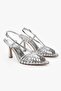 Women's Gloria Silver Shiny Heeled Shoes - 2