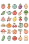 Sweet Food Fruit Sticker Set 150 Pieces - Mega Pack of 5 No11 - Laptop Notebook Agenda - 2