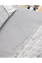 Petrus King Size 100% Cotton Coco Crep Printed Duvet Cover Set - Gray - 6