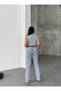 Women's Cupped Sleeveless Zippered Denim Jumpsuit Snow Wash Light Blue 3013-08 - 3