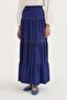 Elastic Waist Gypsy Skirt Navy Blue - 2