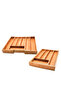 Bamboo Luxury Adjustable Drawer Cutlery Holder with Adjustable Size, 5-7 Compartments - 3