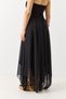 Women's black chiffon skirt with stone detail and asymmetrical lining - 6